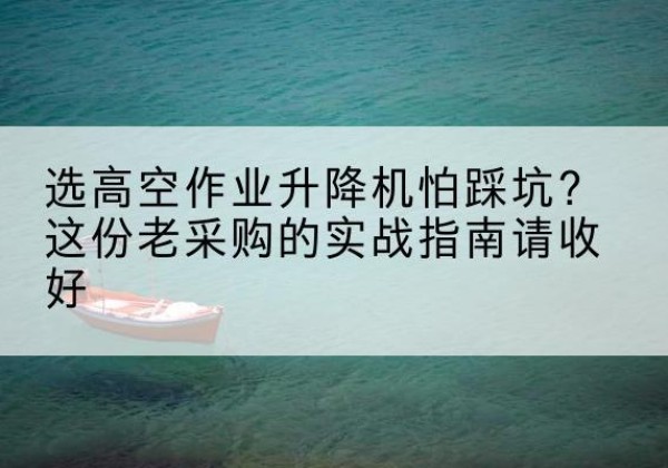 大城高空作业升降机厂家推荐-选高空作业升降机怕踩坑？这份老采购的实战指南请收好
